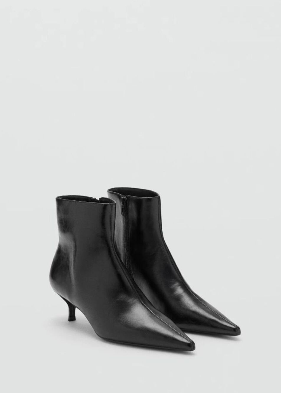 Mango MNG Pointed Toe Kitten Heel Ankle Boots Black Women Size 36 5.5-6 NWT - Picture 6 of 8